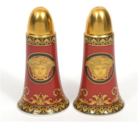 versace for rosenthal medusa red porcelain salt and pepper shakers|Versace by Rosenthal Medusa Red Salt and Pepper Shakers Set.